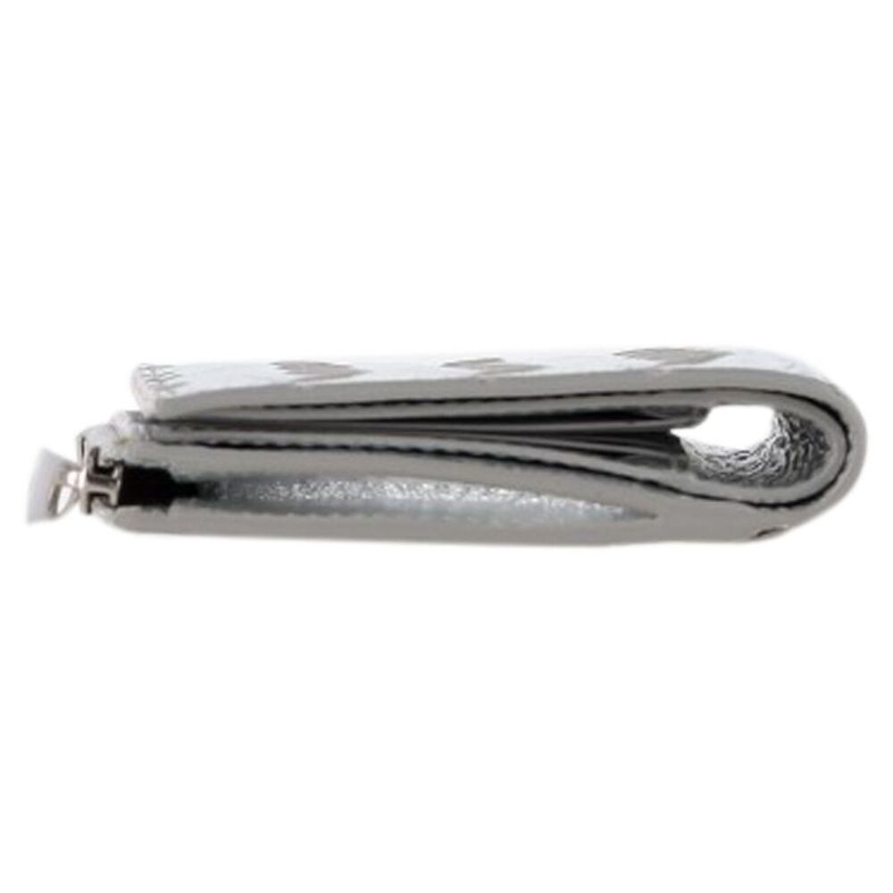 Bottega Veneta Small Intrecciato Bi-Fold Wallet in Metallic Silver Lamb Leather - Picture 3 of 9